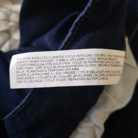 ELOQUII Woman's Size 22 Boot Cut Dark Wash Whiskering High Rise - Picture 8 of 8